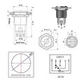 Werfamily 19mm Latching Push Button Switch 1no 1nc Spdt On Off Waterproof Stainless Steel Metal Round Flat Top With Green Dot