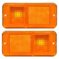 Hecasa Amber Lens Front Side Marker Lights For 1968-1972 Chevy Gmc Trucks Suburban Replacement Ct26712 2-pack Driver Passenger 
