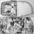 Compatible With Gmc Yukon Gmt800 Pair Of Chrome Housing Clear Corner Headlight 3rd Brake Light Red Lens