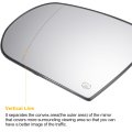 Car Rearview Left Driver Side Mirror Glass Replacement W Backing Plate Heated White For Jeep Cherokee 2014-2019 Compass