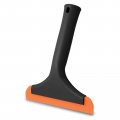 Foshio All-purpose Silicone Squeegee For Shower Glass Door Window Cleaning 7 5 Black Long Handle 6 Orange Blade Small Car 