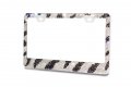 Jr2 Premium 13 Rows Max-1377 Crystals Pure Handmade Zebra Designed Diamond Encrusted Over The Chrome Coating Metal License 