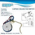 Hqrp Ceiling Fan Switch Compatible With Zing Ear Ze-208s E89885 Satco 80-1983 Wu Pin Ljy209a Harbor Breeze 33905 3-speed 4-wire