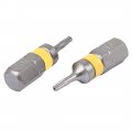 Uxcell 1 4 Hex Shank Magnetic T6 Torx Security Screwdriver Bit Gray 4pcs