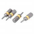 Uxcell 1 4 Hex Shank Magnetic T6 Torx Security Screwdriver Bit Gray 4pcs