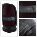 Acanii For 1994-2001 Dodge Ram 1500 2500 3500 Red Smoke Factory Style Tail Lights Brake Lamps Aftermarket Left Right Midnight