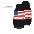 Hockey Stricks American Flag Car Front Seat Covers Set Of 2 Washable Breathable Vehicle Cushion Protector For Sedan Truck