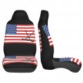 Hockey Stricks American Flag Car Front Seat Covers Set Of 2 Washable Breathable Vehicle Cushion Protector For Sedan Truck