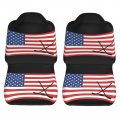 Hockey Stricks American Flag Car Front Seat Covers Set Of 2 Washable Breathable Vehicle Cushion Protector For Sedan Truck