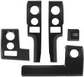 Center Console Dashboard Panel Cover Trim Bezels Fit For Ford F150 2009 2010 2011 2012 2013 2014 Frame Carbon Fiber Black 