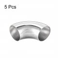 Uxcell Stainless Steel 304 Pipe Fitting Long Radius 90 Degree Elbow Butt-weld 1-1 4-inch Od 1mm Thick Size 5pcs