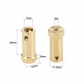 Uxcell Hex Coupler 7mm Bore Motor Brass Shaft Coupling Flexible Connector For Car Wheels Tires 4pcs