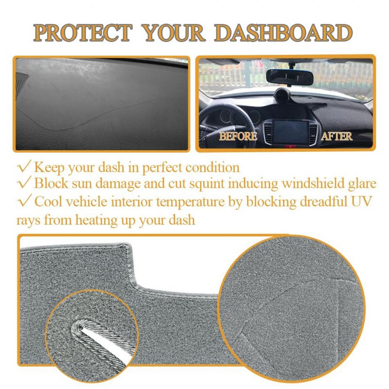 Dash Cover Mat Custom Fit For Nissan Frontier Xterra 2002 2003 2004 Dashboard Pad Carpet Dark Gray J158