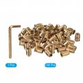 Uxcell 5 16-18 X 20mm Threaded Inserts Nuts 100pcs For Wood Furniture Interface Hex Socket Drive Insert With Wrench