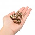 Uxcell 5 16-18 X 20mm Threaded Inserts Nuts 100pcs For Wood Furniture Interface Hex Socket Drive Insert With Wrench