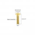 Uxcell Flat Head Socket Cap Screws M2 5-0 45 X 12mm Brass Inner Hex Drive Fasteners Bolts 50pcs