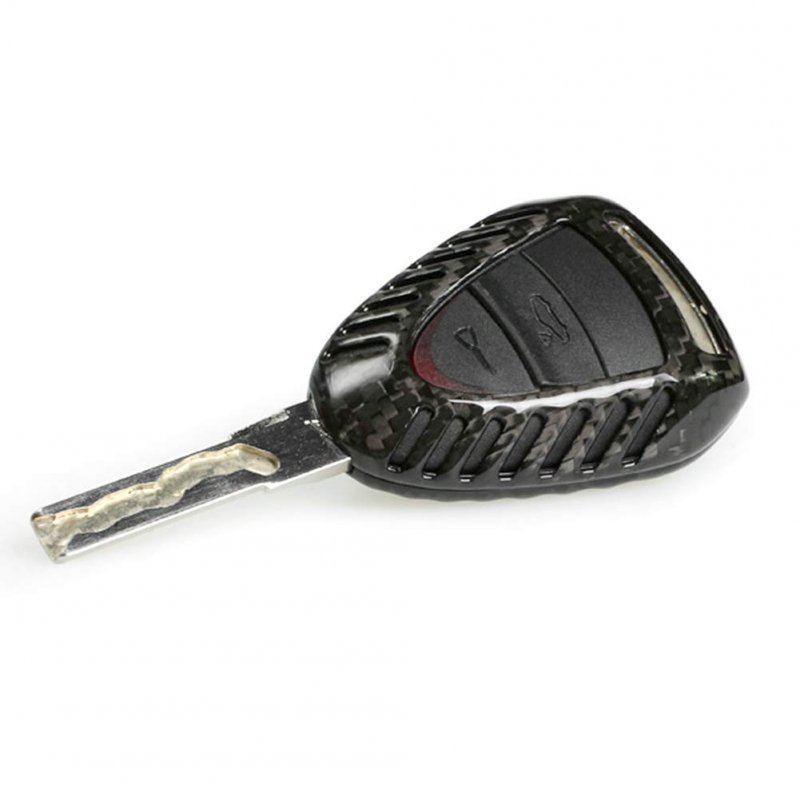 Gzyf 1pc Carbon Fiber Auto Car Remote Key Case Cover Fits For Porsche Boxter 911 Cayman 3 Button