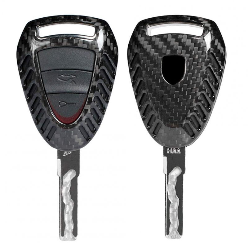 Gzyf 1pc Carbon Fiber Auto Car Remote Key Case Cover Fits For Porsche Boxter 911 Cayman 3 Button