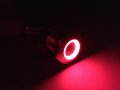 Marine Boat Ss304 Red Led Ultra Flush Light On-off Push Switch Ring Button 
