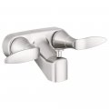 Dura Faucet Df-sa110lh-sn Rv Tub Shower Valve Diverter With Winged Levers Brushed Satin Nickel 