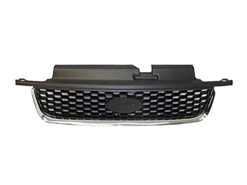 Grille For 01-04 Ford Escape Limited Xlt Chrome Black Textured Finish Model Chr Blk