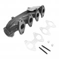 A-premium 2pcs Left Right Exhaust Manifold Kits W Gaskets Nuts Studs 8cyl 5 4l Compatible With Ford F-250 Super Duty F-350 2005
