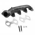 A-premium 2pcs Left Right Exhaust Manifold Kits W Gaskets Nuts Studs 8cyl 5 4l Compatible With Ford F-250 Super Duty F-350 2005