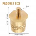 Anxingo 2 Pair M6 Battery Terminal Connector Auto Brass Post Adapter Charging Taper Stud Extender Screws Nuts
