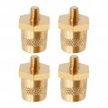 Anxingo 2 Pair M6 Battery Terminal Connector Auto Brass Post Adapter Charging Taper Stud Extender Screws Nuts