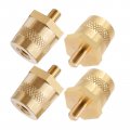 Anxingo 2 Pair M6 Battery Terminal Connector Auto Brass Post Adapter Charging Taper Stud Extender Screws Nuts 