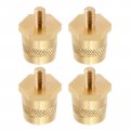 Anxingo 2 Pair M6 Battery Terminal Connector Auto Brass Post Adapter Charging Taper Stud Extender Screws Nuts