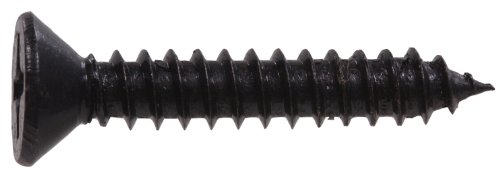 The Hillman Group 851974 12 X 1-1 4-inch Wood Screw Flat Head Phillips Black Finish