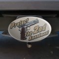 Protect The 2nd Amendment Gun Oval Tow Trailer Hitch Cover Plug Insert