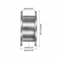 Uxcell 1pcs H Groove Track Wheel 1 89 201 Stainless Steel Sliding Gate Double Bearing Rollers For Inverted Industrial Machines