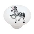 Galloping Zebra High Gloss Ceramic Drawer Knob 