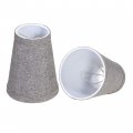 Aspen Creative 51009-2 Empire Clip-on Chandelier Lamp Shade Dark Grey 1 Top X 4 Bottom 5 Slant Height Set Of 2 