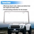 X Autohaux License Plate Frame Metal Stainless Steel Front Rear Car Tag Cover Rust Proof Mirror Polish Holder With Screws Bolts