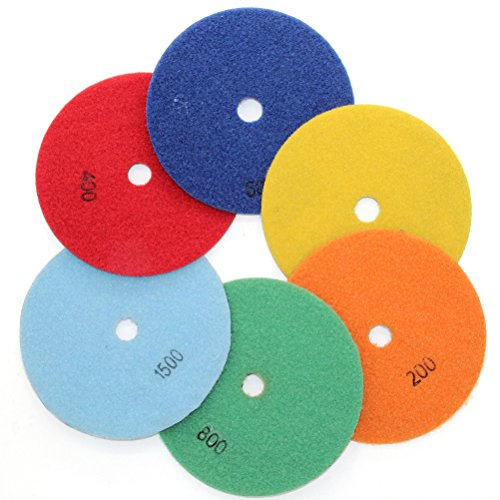 Easy Light Premium Grade Diamond Dry Polishing Pads Discs For Marble Granite Stone 7 Inch Grit Buff 10 Pcs Set