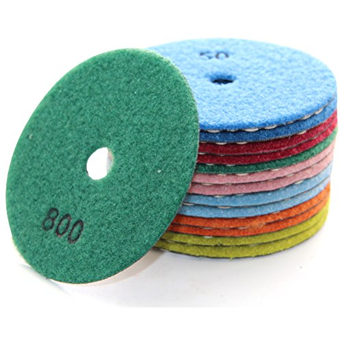Easy Light Premium Grade Diamond Dry Polishing Pads Discs For Marble Granite Stone 7 Inch Grit Buff 10 Pcs Set