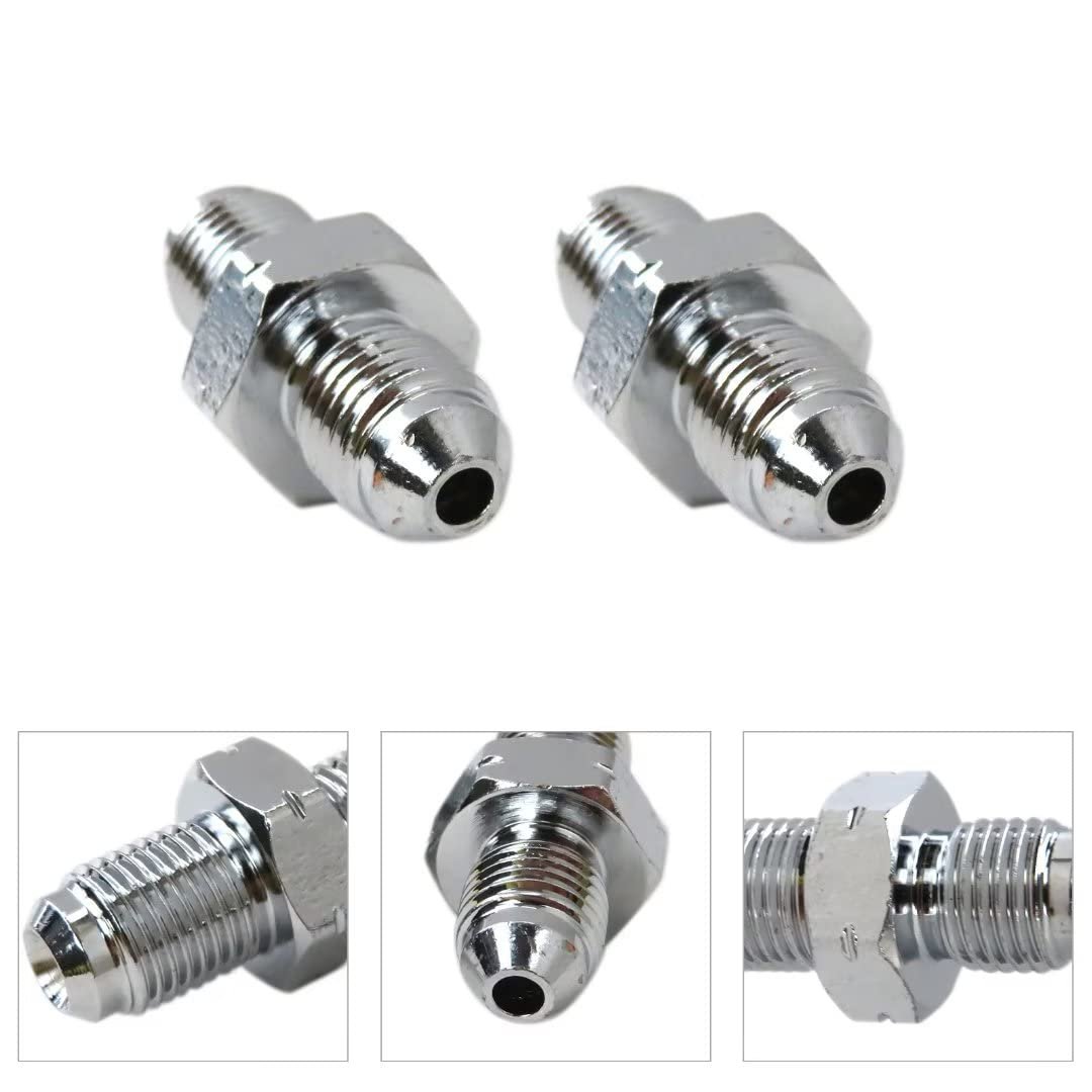 2pcs Steel Brake Adapter Fittings M10 X 1 0 Metric 10mm To 3an -3 An3 Male
