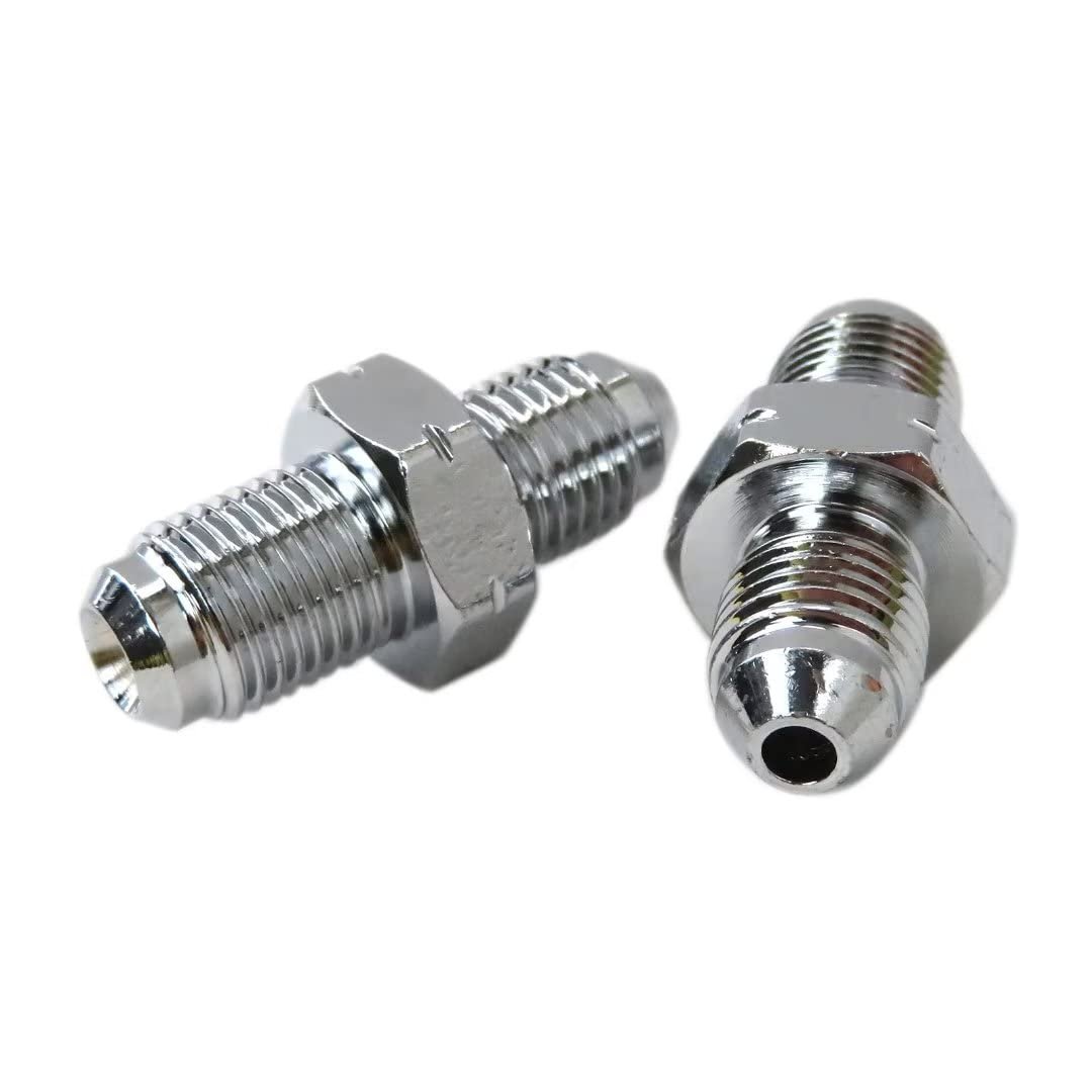 2pcs Steel Brake Adapter Fittings M10 X 1 0 Metric 10mm To 3an -3 An3 Male