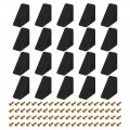 50pcs 90 Degree Plastic Corner Braces With Cover Cap 21 5x40x40mm Nylon Shelf Right Angle Brackets Screws For Cabinets 