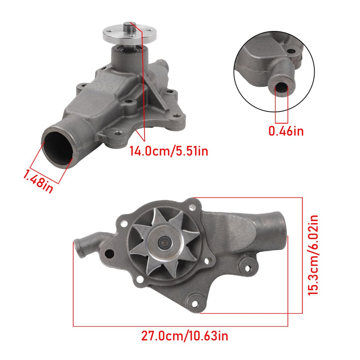Engine Water Pump Replacement For Amc Amx Concord Hornet Cj5 Cj6 Cj7 Dj5 J10 J20 1975 1979 Part Number Aw1077
