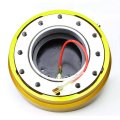 6-hole Push Pin Style 1 Inch Thick Steering Wheel Short Quick Release Hub Adapter Gold
