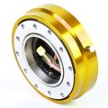 6-hole Push Pin Style 1 Inch Thick Steering Wheel Short Quick Release Hub Adapter Gold