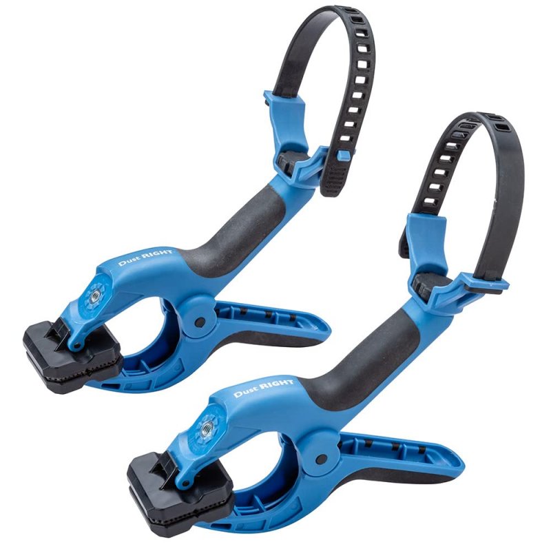Dust Right Clamping Hose Holders For Hoses Up To 2 5 In Diameter Pack Spring Clamp With Rubber Strap And Non Slip Pads
