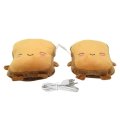 Cute Usb Warmer Heated Gloves Charging Hand Cover Fingerless Villus Wrist Mitten New Year Christmas Gift Winter Great For