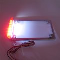 Motorcycle Chrome License Plate Frame Bracket Tag Holder With 3 In Led Bar 7 X 4 Universal Fit For Suzuki Yamaha Kawasaki