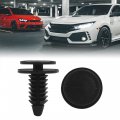 Uxcell 100 Pcs Black Plastic Rivet Fastener Flaps Bumper Fender Clips 8 X 19 17mm