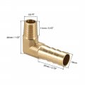 Uxcell Brass Barb Hose Fitting 90 Degree Elbow 10mm Barbed To 1 8 Pt Male Pipe Adapter Connector 2pcs